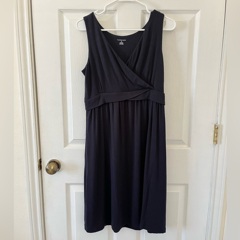 Lands' End Black Sleeveless Cross Dress